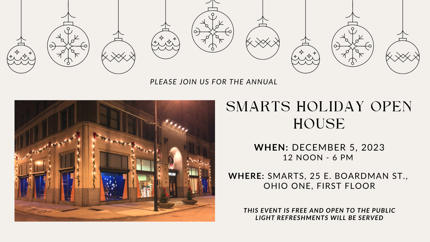 Holiday open house FB header